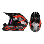 Full-Face Off-Road Helmet with Goggles – DOT Certified for All Seasons