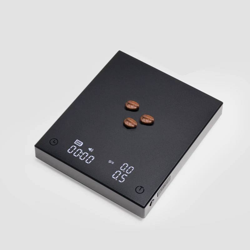 Digital kaffevægt med automatisk timer, flowratevisning, tara og 0,1 g præcision