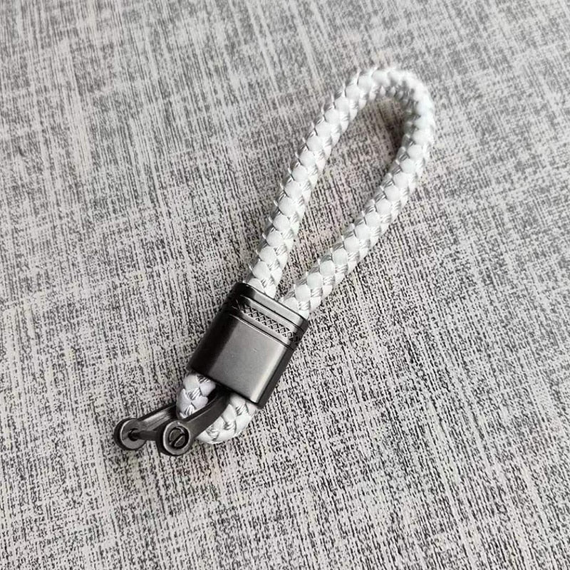 Braided loop keychain for car keys