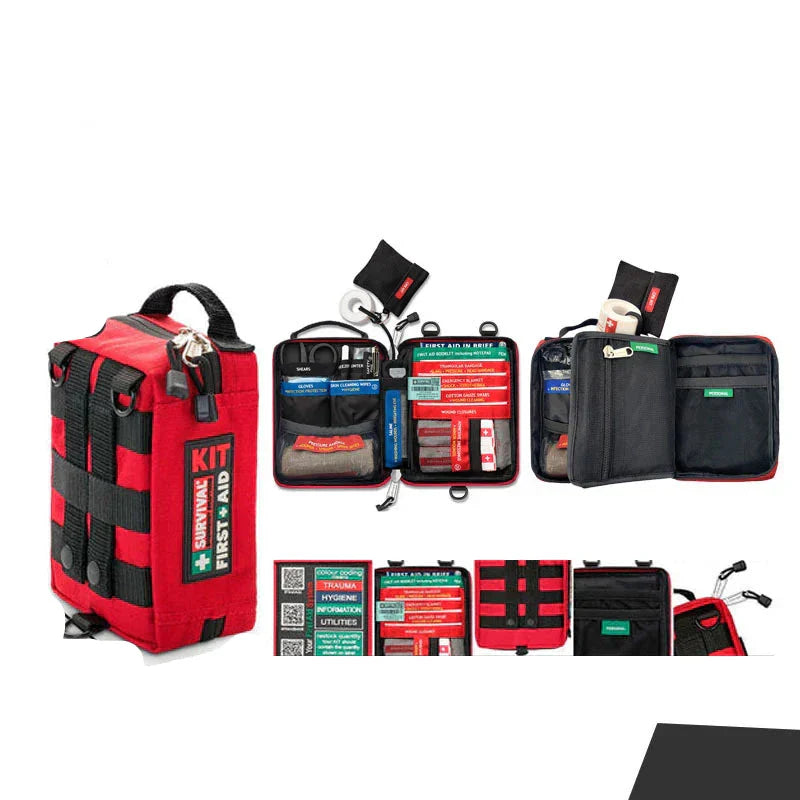TerraGuard Kit di Primo Soccorso da Viaggio Borsa Medica Impermeabile Pro