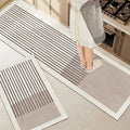Pureterra | Kitchen Mat Super Absorbent | Non-Slip & Washable | Diatomite Design | Oval & Long Shape | Comfort Rug for Kitchen & Bathroom