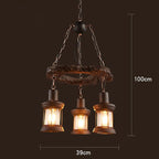 Vintage Industrial Wood LED Ceiling Light | Petprovac