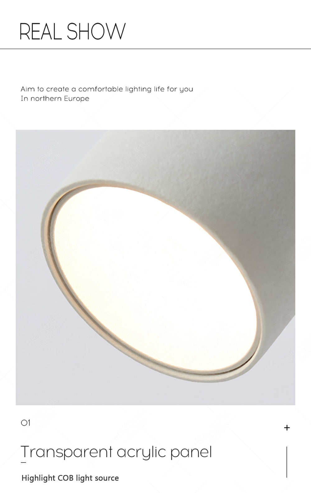 Lámpara de lectura de pared con brazo oscilante AuroraSwing en blanco y negro