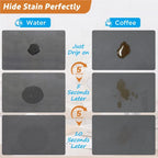 Pureterra | Kitchen Mat Super Absorbent | Non-Slip & Washable | Diatomite Design | Oval & Long Shape | Comfort Rug for Kitchen & Bathroom