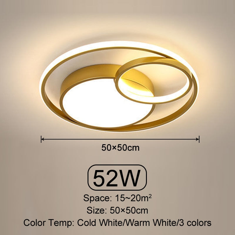 Oriselle | Contemporary Endless Rings LED Ceiling Light | Petprovac