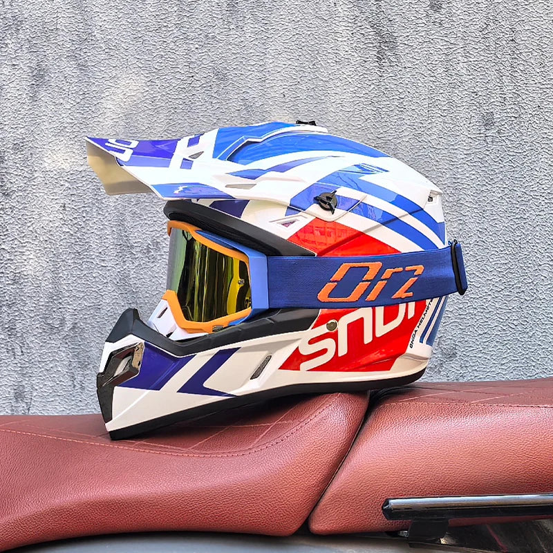 Off-Road Racing Helmet with Removable Visor