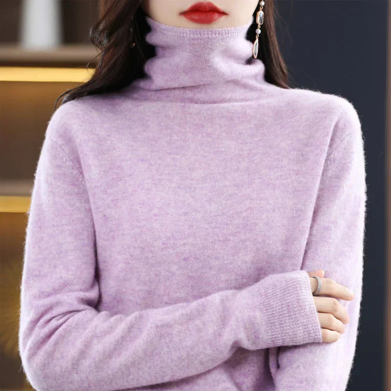 100% wool - Orenda Cozy Premium Merino Wool Women's Pullover Sweater