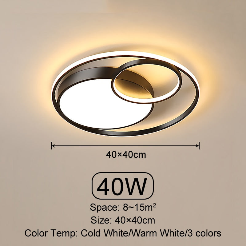 Oriselle | Contemporary Endless Rings LED Ceiling Light | Petprovac