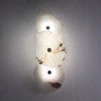Aurora Marble LED Wall Sconce With Copper Accents Elegant