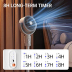 Trådløs oscillerende luftcirkulationsventilator med fjernbetjening og timer til hjemmekontoret
