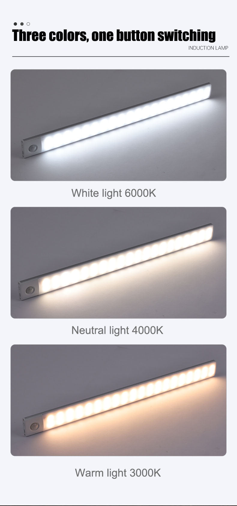 Luce a LED wireless con sensore di movimento per armadietto da cucina