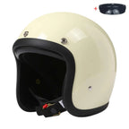 Vintage Open-Face Motorcycle Helmet with DOT & ECE Certification