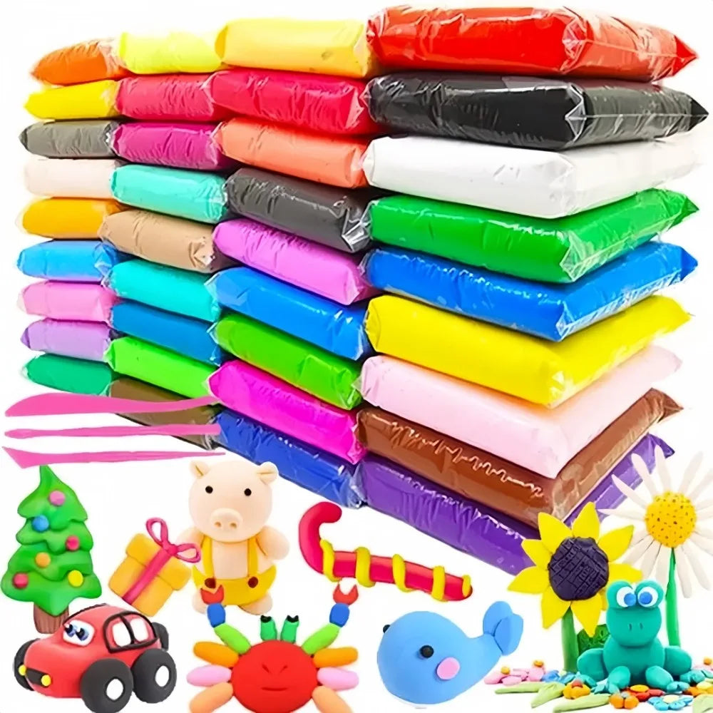 Kids 36 Color Air Dry Clay Set With Tools Lightweight And Non Toxic