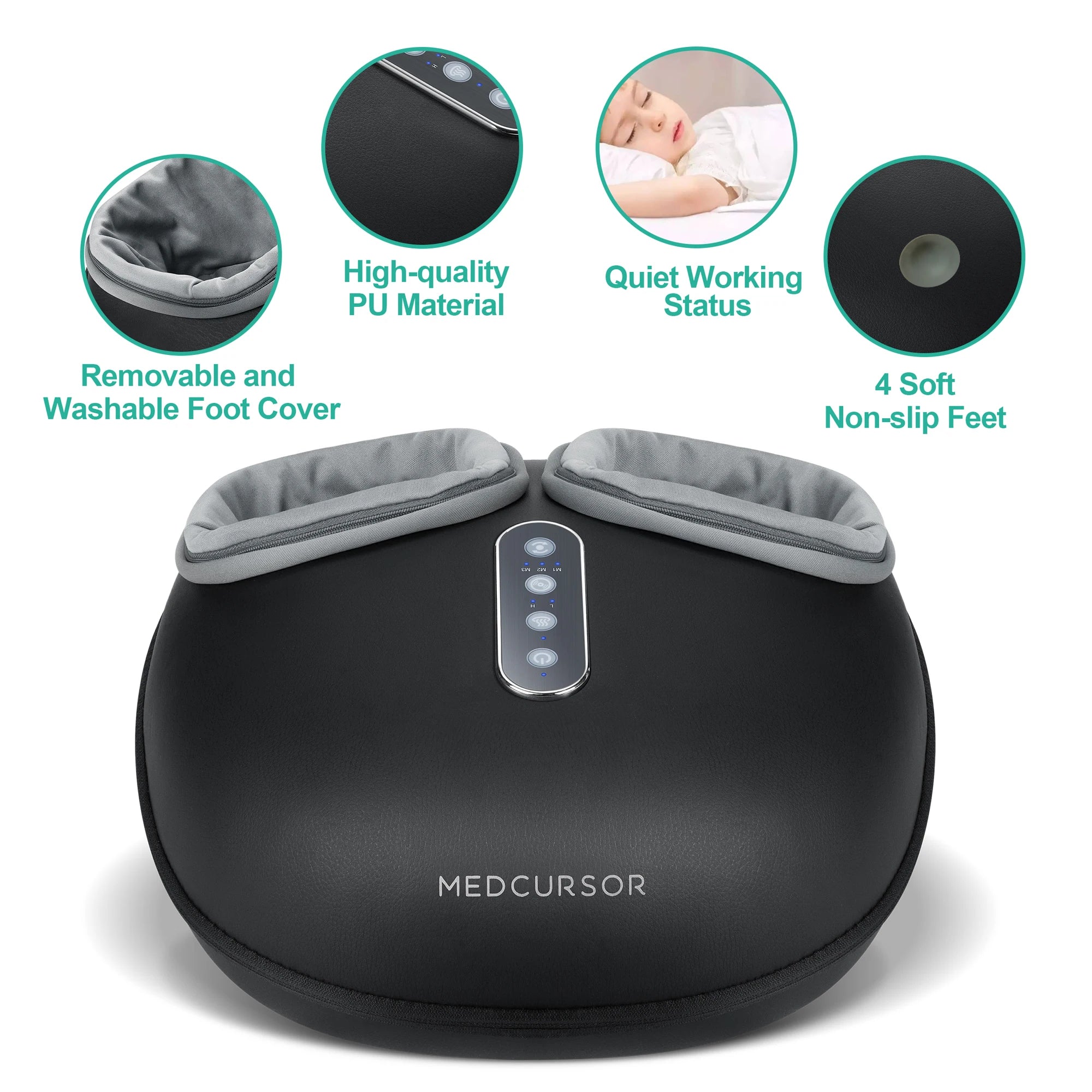 Shiatsu Foot Therapy Massager With Heat And Kneading Rollers