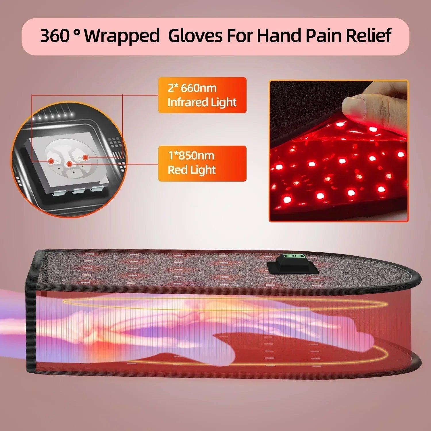 Lumera Red Light Therapy Glove for Joint Pain Relief