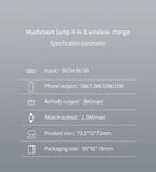 LuminaFlex neljä-yhdessä magneettinen langaton laturi yölampulla