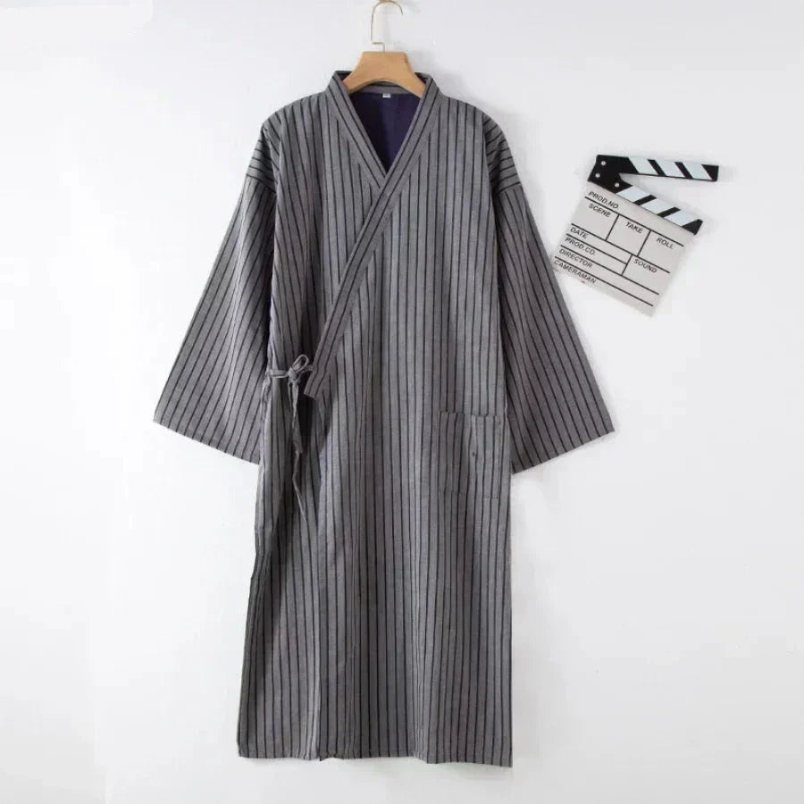Cămașă de noapte kimono din bumbac Nadirloft pentru bărbați, ediția 2024