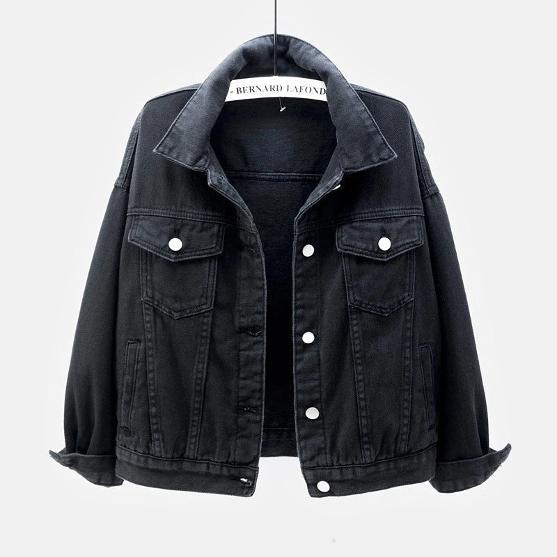Harborline Everyday Button Front Denim Jacket For Women