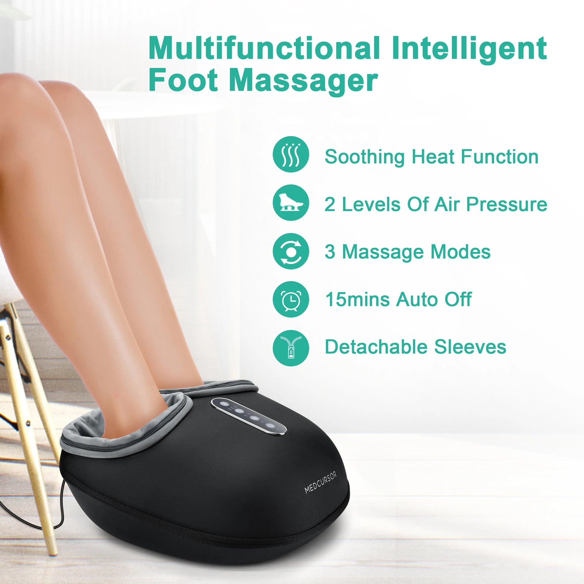 Shiatsu Foot Therapy Massager With Heat And Kneading Rollers