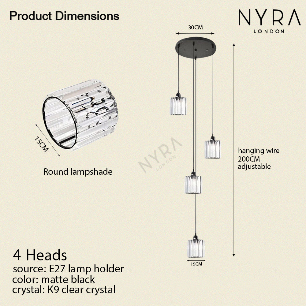 Liora | Lampu Gantung Titisan Kristal