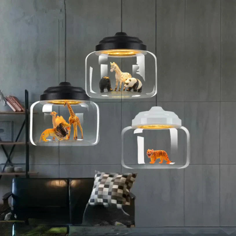 Colgante de vidrio con motivo animal