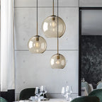 Arctix Glass Pendant Light in Industrial LED Luxury