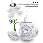 Ventolux Solar Camping Lamp with Fan | Foldable & Portable | 3 Wind Levels & LED Lighting | For Tent, Terrace & Outdoor