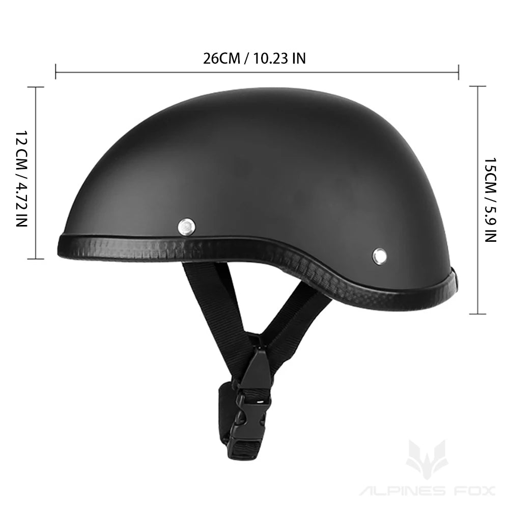 Vintage retro poloviční motocyklová přilba