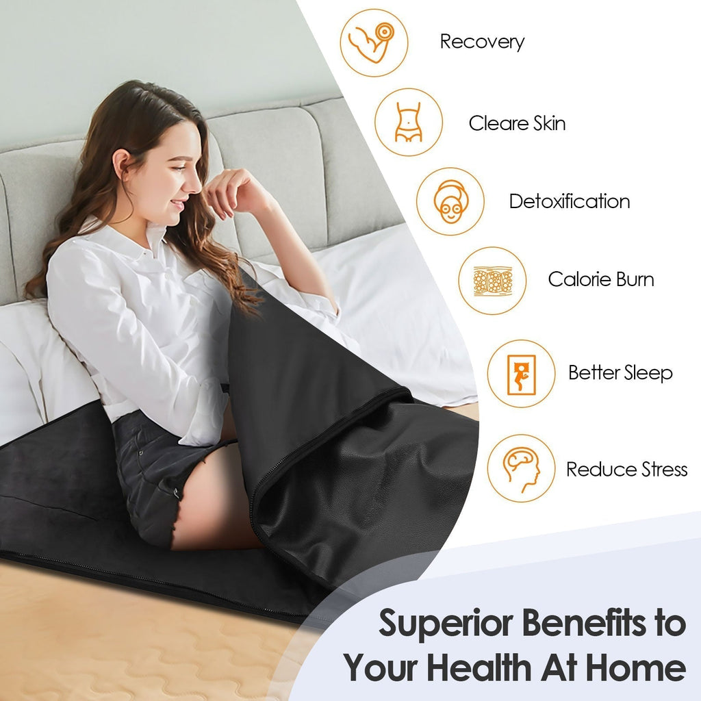 AureaHeat Infrarød Sauna Tæppe Bærbar Detox og Afslapning