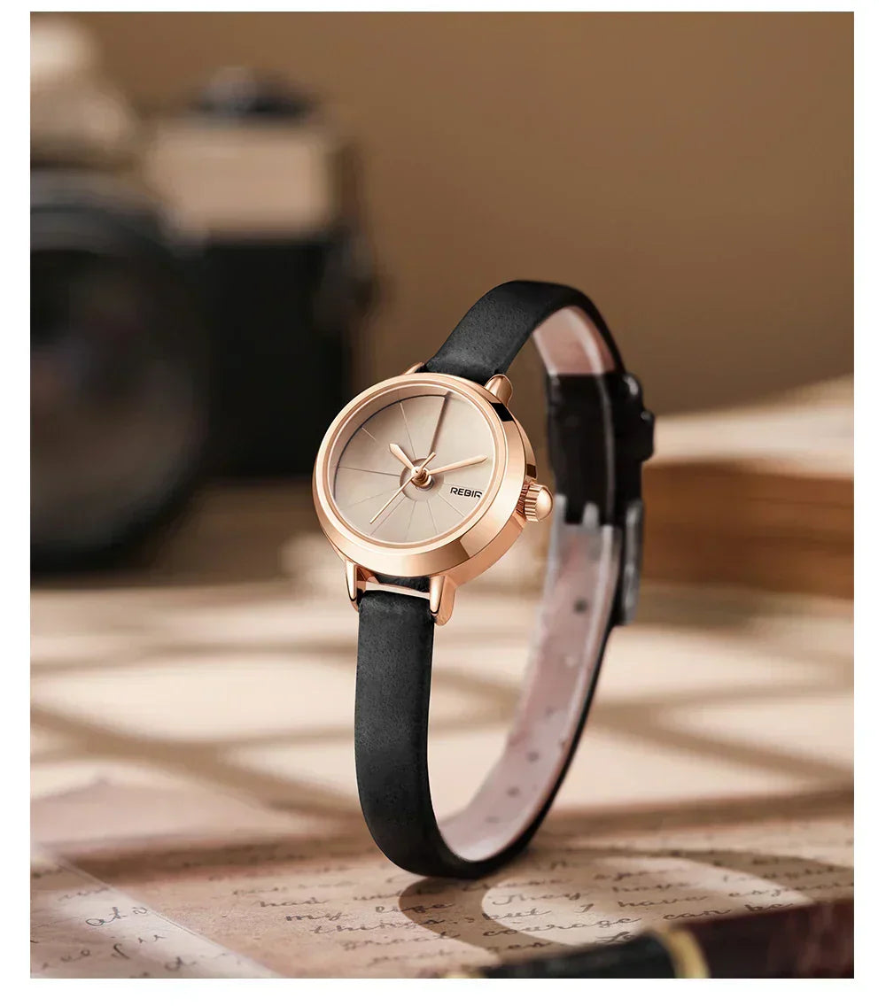 Montre vintage mini en cuir pour femmes | Petprovac