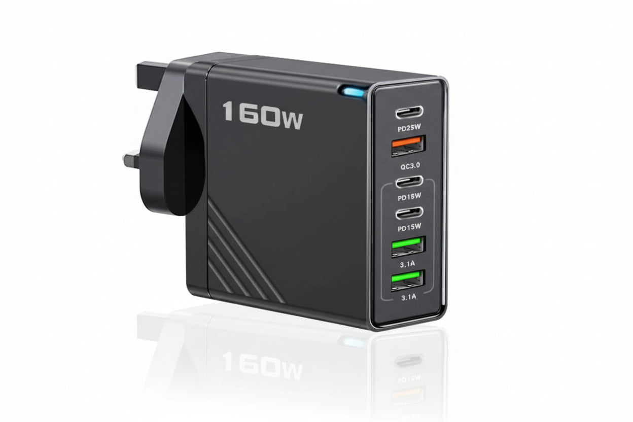 160W USB-C Mehrfachanschluss-Wandladegerät und Powerstation