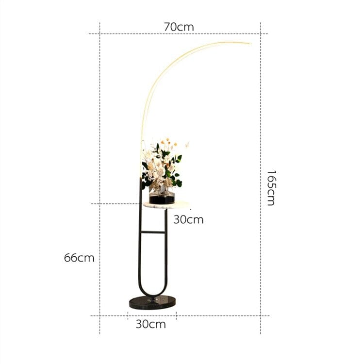 Brinley | Lampada da terra con vassoio in marmo