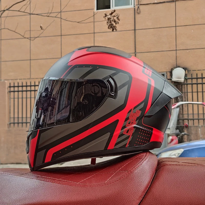 Kask zimowy LVS-701 z pełną osłoną twarzy i podwójnym systemem wizjera