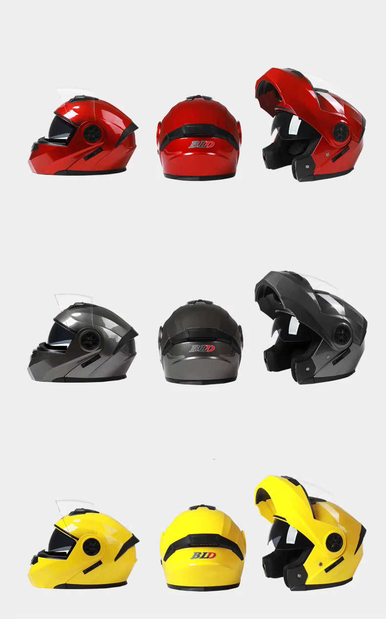 Flip-Up Modular Motorcycle Helmet for Comfortable Commuting