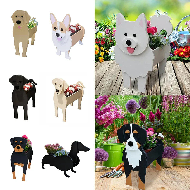 Flower Pot - Pawsome - Dog Plant Container - Various Breeds