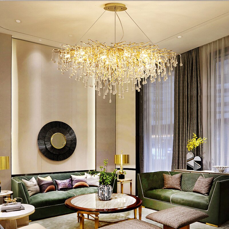 Luminelle Gold Branch Crystal LED Chandelier | Petprovac