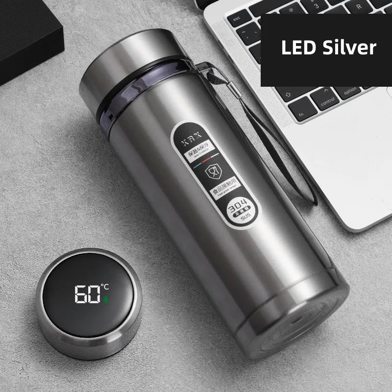 TempraBottle – Smart Thermos Bottle with LED Temperature Display (800ml–1L)