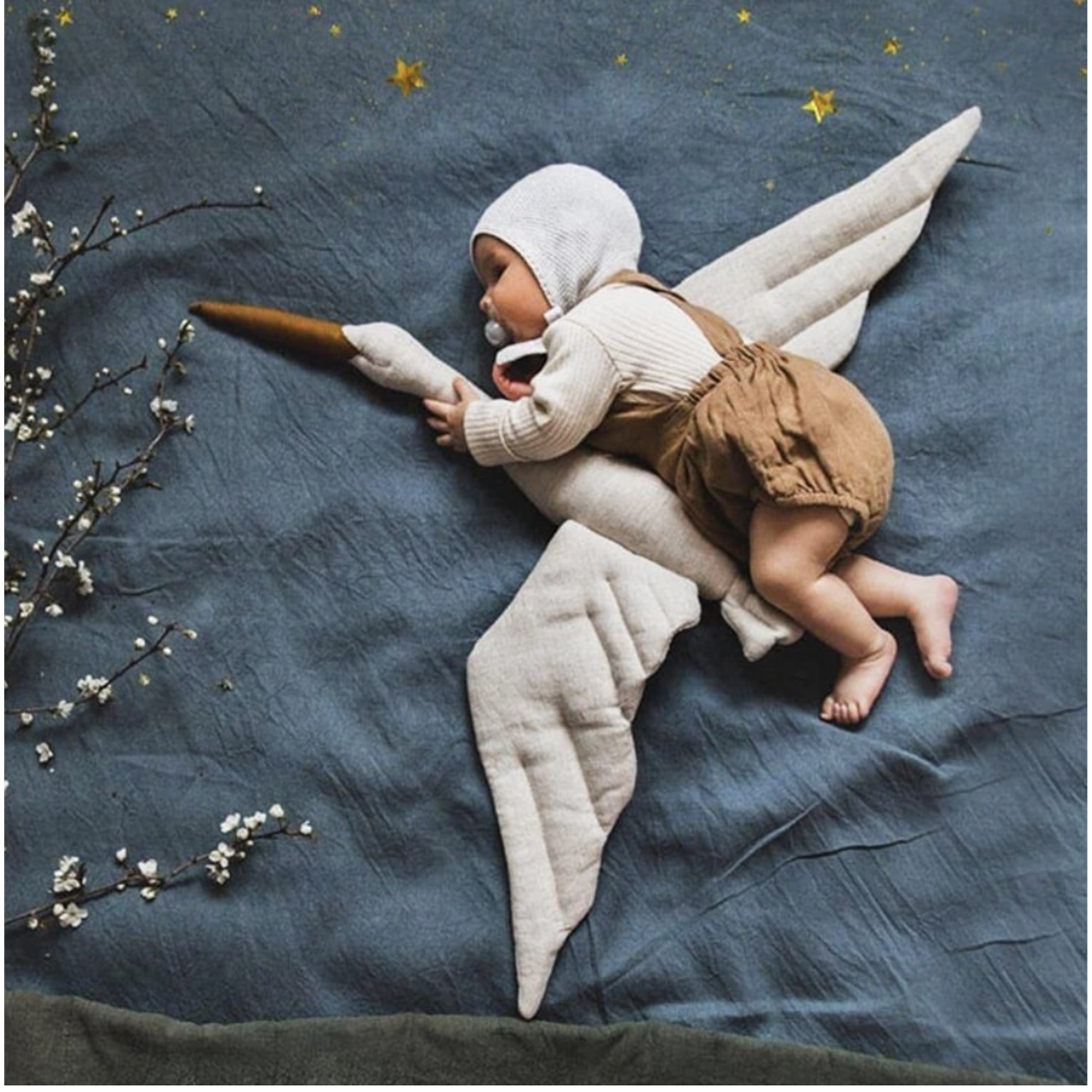 LumaSwan Glide Børneværelsesuro i Hvid Pink Beige Blød Berøring