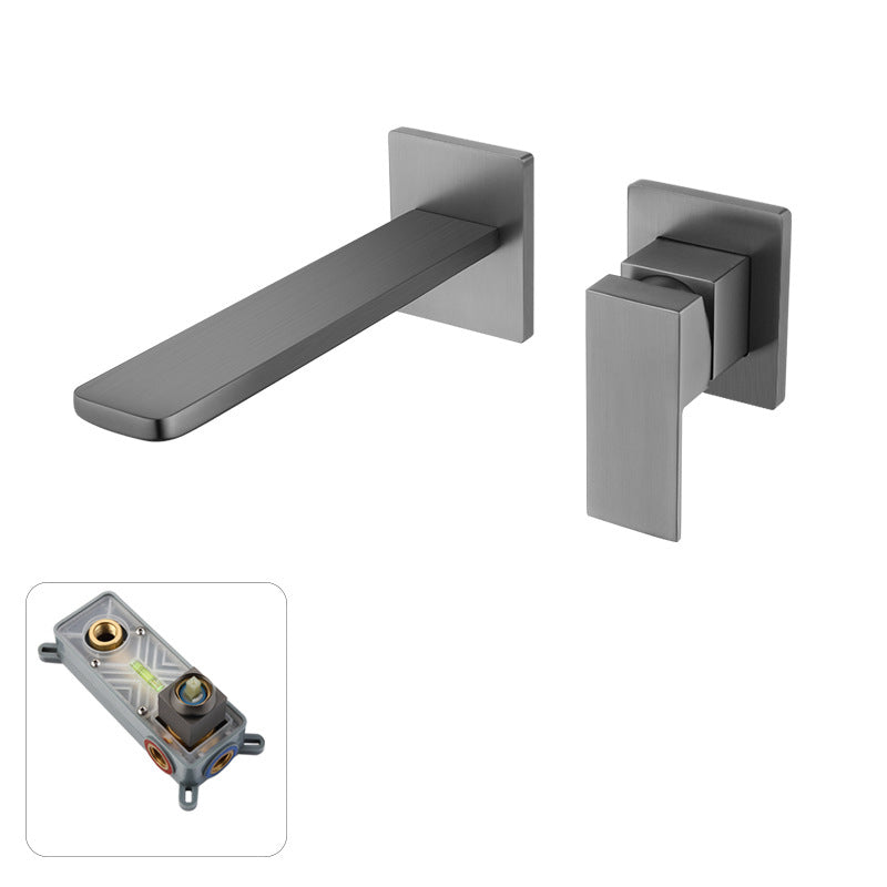 LumaLine 隠し壁取り付けシンク蛇口、ワンハンドル