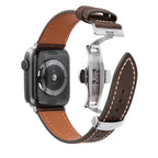 Luxevo Leather Band With Butterfly Clasp for Apple Watch | Petprovac
