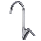 Brushed Deck-Mounted Kitchen Mixer Tap With Swivel Spout | Petprovac