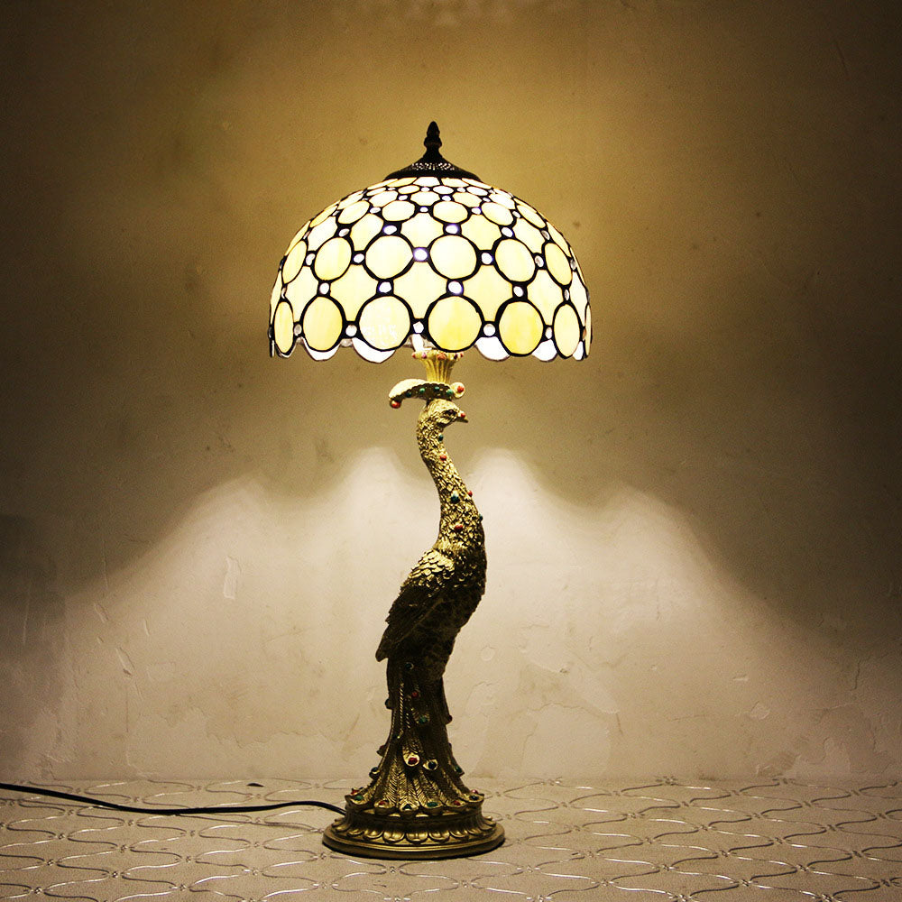 Aurena Tiffany-Style Table Lamp With Colorful Dome Shade