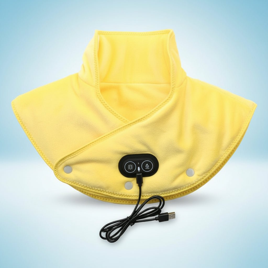 Coussin chauffant pour épaules et cou avec massage vibrant