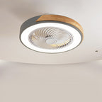 Ventilador de techo Boreal Timber con luz LED de bajo consumo y aspas de madera