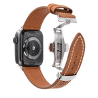 Luxevo Leather Band With Butterfly Clasp for Apple Watch | Petprovac