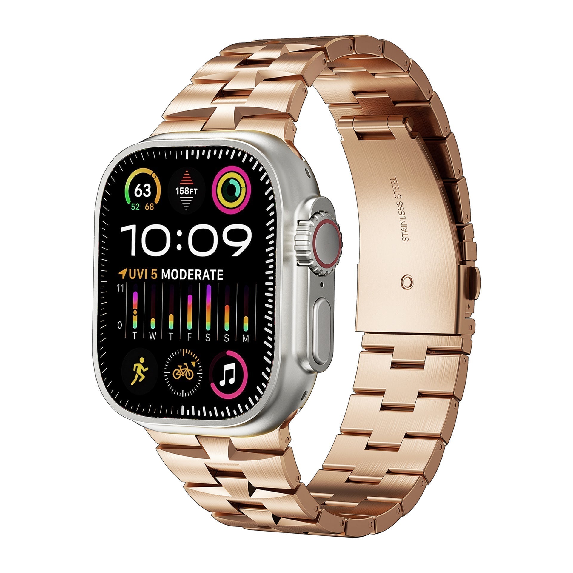 Avena | Bracelet en acier inoxydable pour Apple Watch | Petprovac