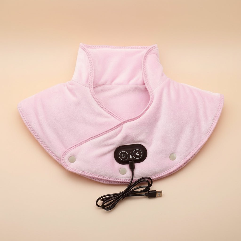 Coussin chauffant pour épaules et cou avec massage vibrant