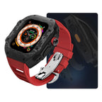 Sada pro úpravu Apple Watch Vellaro z fluoroelastomerového pásku a pouzdra z uhlíkových vláken z nerezové oceli 316L | Petprovac