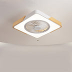 Ventilador de techo Boreal Timber con luz LED de bajo consumo y aspas de madera