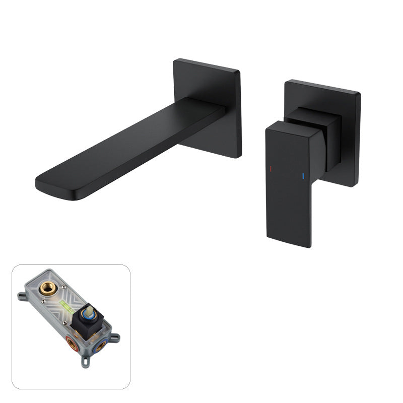 LumaLine 隠し壁取り付けシンク蛇口、ワンハンドル